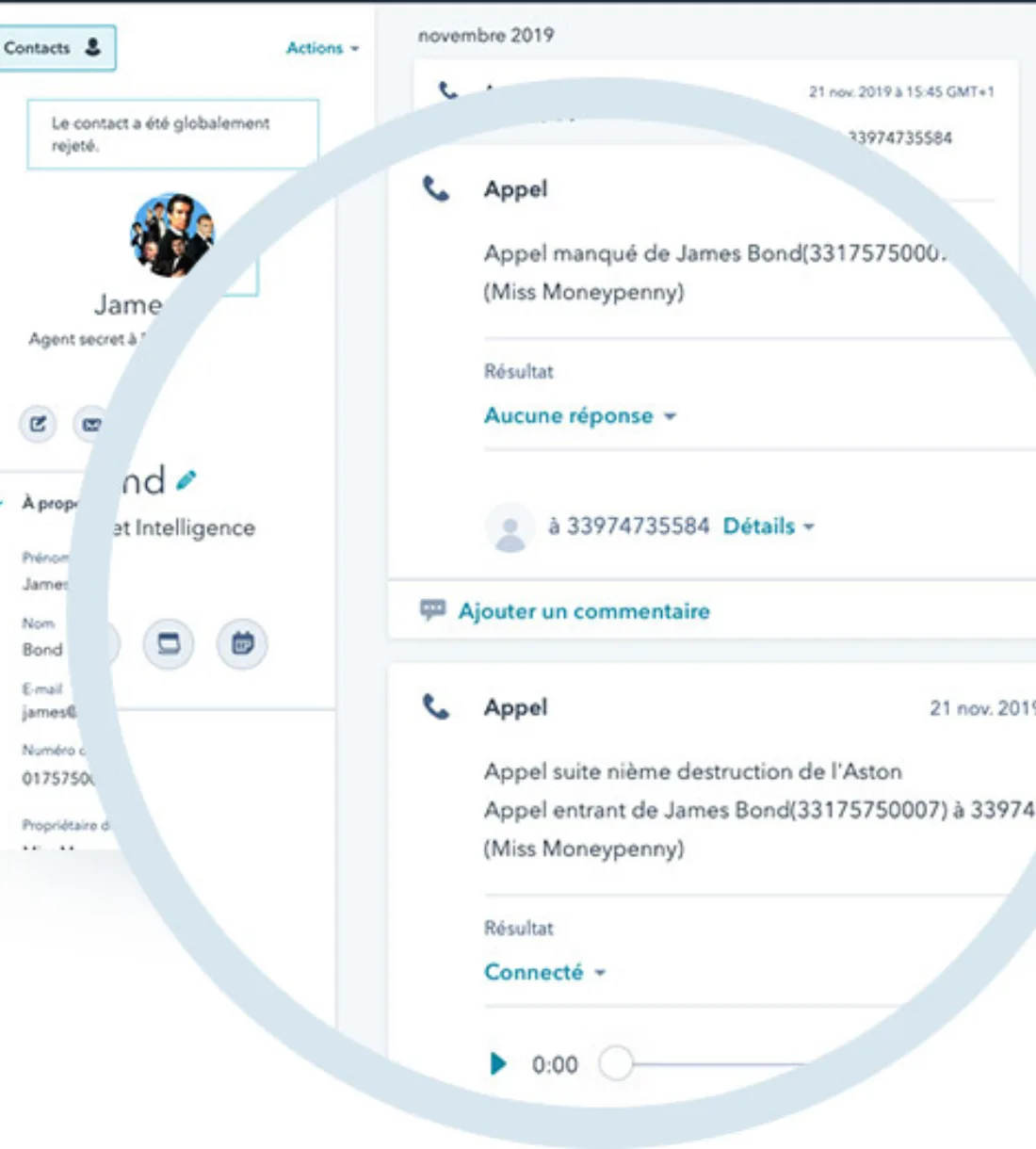 Enrichissement automatique des fiches contacts avec données vérifiées